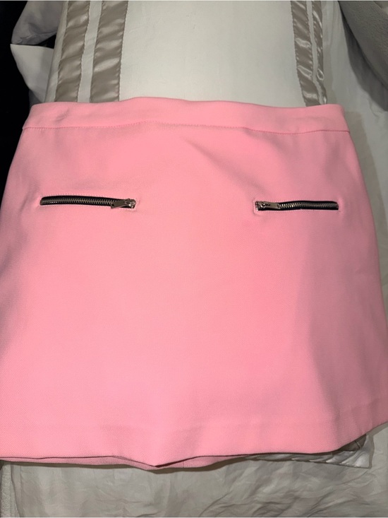 Zara Dresses & Skirts - Zara Pink Mini Skirt with Silver Zippers